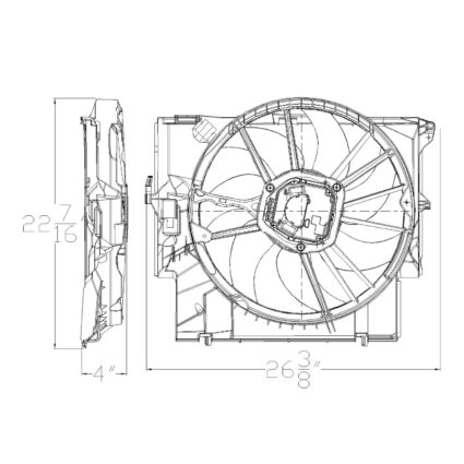 Engine Cooling Fan Assembly E92,E93/E82,E88/E90/E89/E84 for BMW 335d 335i 335xi Z4 X1 M3 135i