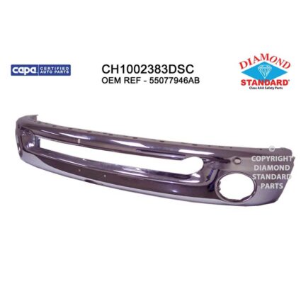 Bumper Face Bar Front w/o Sport Pkg Chrome CAPA for Dodge Ram 1500 Ram 2500 Ram 3500
