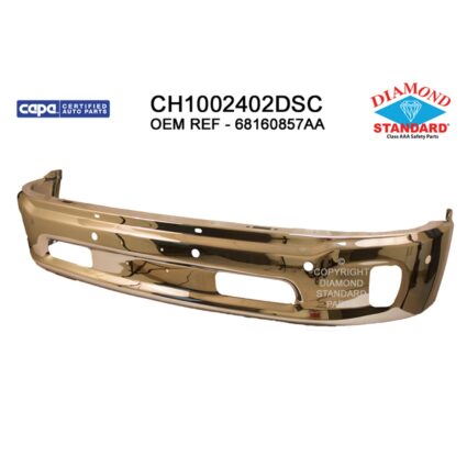 Bumper Face Bar Front 2 Piece Bumper w/Fog Lamps w/Parking Sensor Chrome CAPA for Ram 1500 1500 Classic