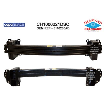 Bumper Cover Reinforcement Front CAPA for Dodge Journey 2009–2020