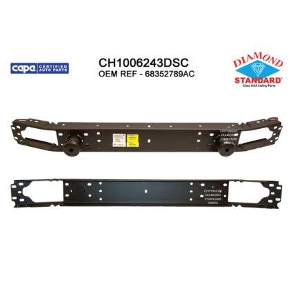 Bumper Cover Reinforcement Front Black Bumper CAPA for Jeep Wrangler Gladiator