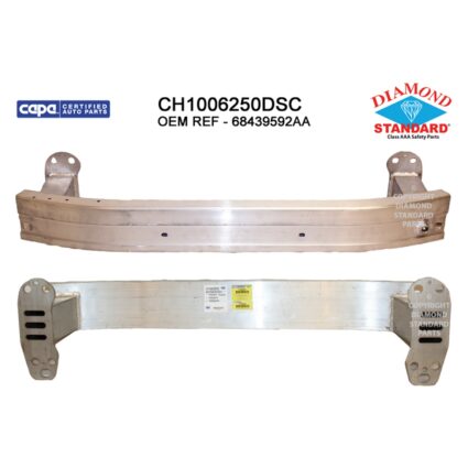 Bumper Cover Reinforcement Front CAPA for Jeep Renegade Limited Sport Latitude Altitude High Altitude 2019–2023