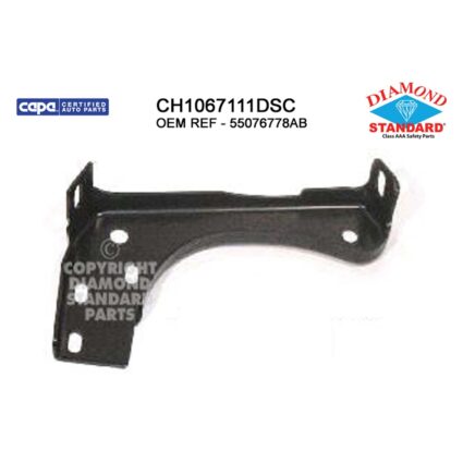 Bumper Bracket Front Right Inner w/o Sport Package Early Design CAPA for Dodge Ram 2500 Ram 3500 Ram 1500