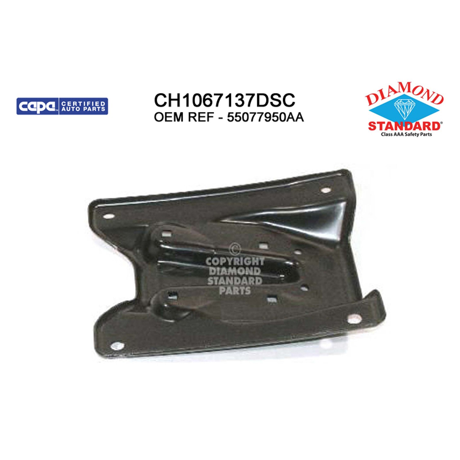 Bumper Bracket Front Right NEW STYLE All CAPA for Dodge Ram 1500 Ram 2500 Ram 3500