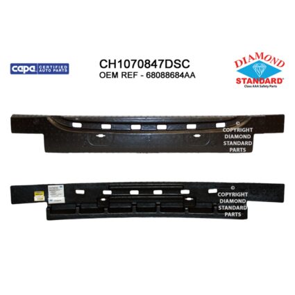 Bumper Impact Absorber Front w/Fascia Type 2 w/Fog Lamps CAPA for Dodge Journey 2011–2016