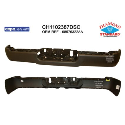 Bumper Face Bar Rear Primed CAPA for Ram 2500 Power Wagon HD Power Wagon 2019–2024