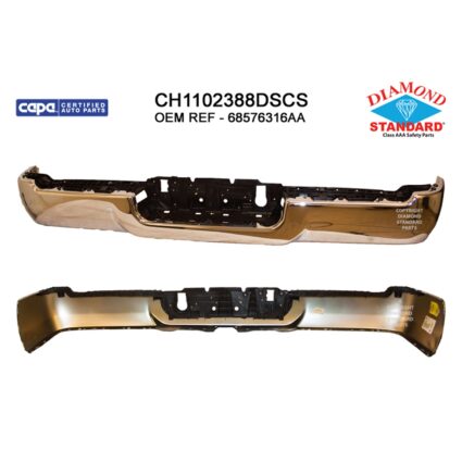 Bumper Face Bar Rear Chrome Chome CAPA for Ram 2500 3500
