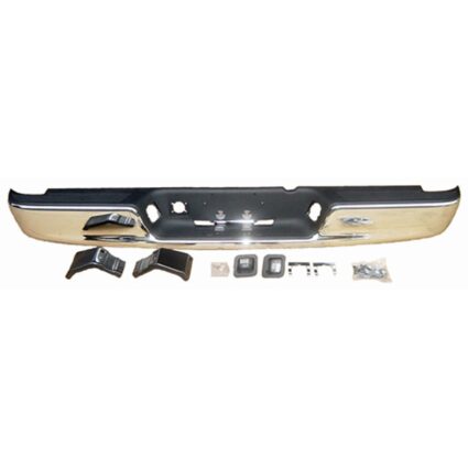 Bumper Assembly Rear w/Chrome Face Bar Includes Pads & Brackets CAPA for Dodge Ram 2500 Ram 1500 Ram 3500