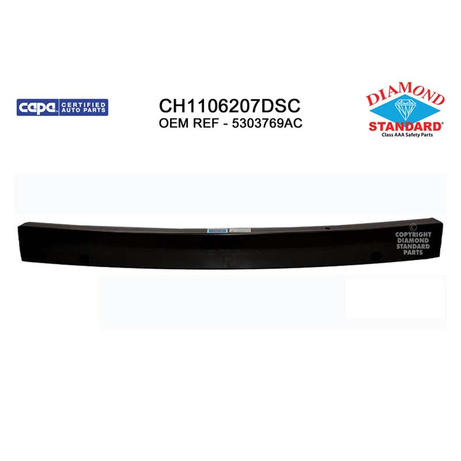 Bumper Cover Reinforcement Rear MK Platform w/o Tow Bracket CAPA for Dodge Caliber Jeep Compass Patriot