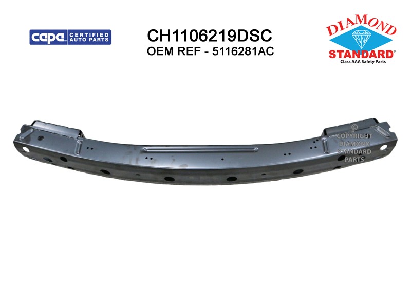 Bumper Cover Reinforcement Rear CAPA for Dodge Journey 2009–2020