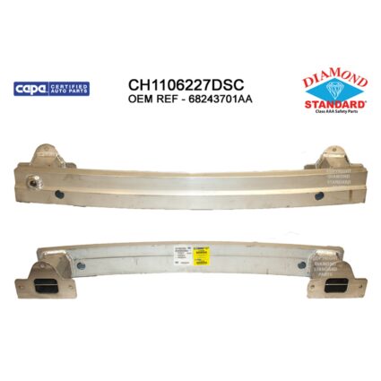 Bumper Cover Reinforcement Rear CAPA for Jeep Compass Limited Sport Latitude North Limited Premium Altitude High Altitude Upland Latitude Lux Red 80th Anniversary 2017–2025