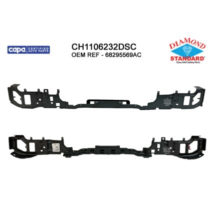 Bumper Cover Reinforcement Rear Steel Bumper CAPA for Jeep Wrangler 2018–2024