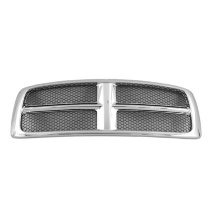 Grille Assembly NEW STYLE Chrome Grille Frame/Black Honeycomb Mesh for Dodge Ram 1500 2002–2005