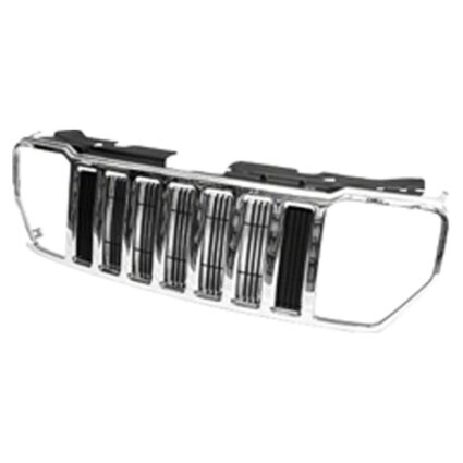 Grille Assembly Matte Black w/Chrome Frame for Jeep Liberty 2008–2012