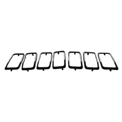 Grille Molding Trim Ring Kit Gloss Black for Jeep Grand Cherokee Limited Laredo Summit Overland Summit Elite Platinum Limited X 2017–2019