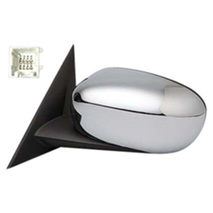 Door Mirror Assembly Left Power Heated Folding w/o Memory w/o Auto Dimming Chrome for Chrysler 300 Dodge Magnum