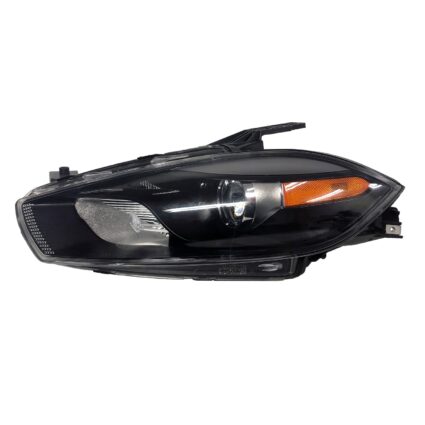 Headlight Assembly Composite Left Black Trim CAPA for Dodge Dart 2013–2015