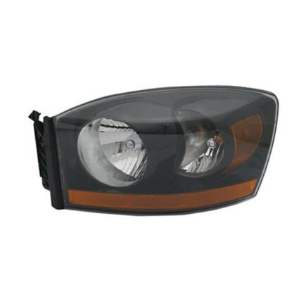 Headlight Lens Housing Left NEW STYLE w/Black Bezel for Dodge Ram 2500 Ram 3500 Ram 1500
