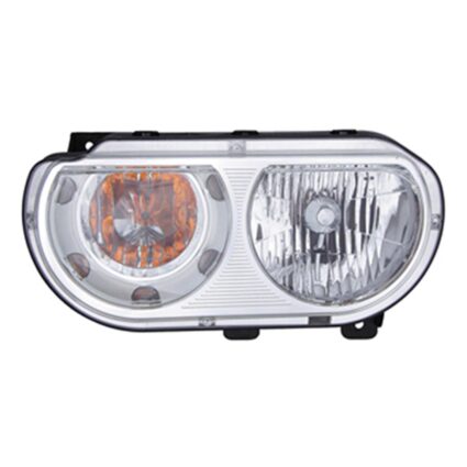 Headlight Lens Housing Left Halogen CAPA for Dodge Challenger 2008–2014