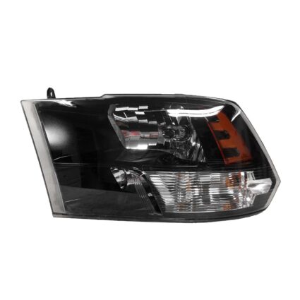 Headlight Lens Housing Left Halogen Standard Type Black Bezel CAPA for Ram 2500 3500 1500 1500 Classic