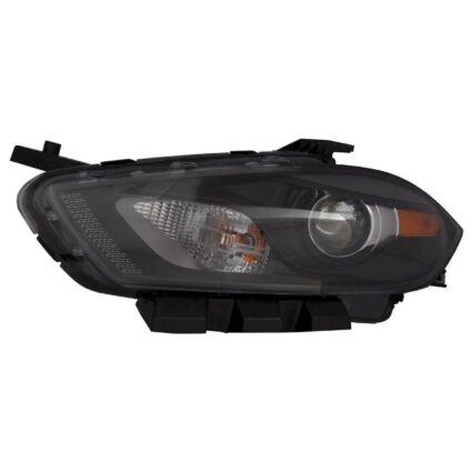 Headlight Lens Housing Left Halogen Black Bezel CAPA for Dodge Dart 2016