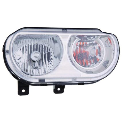 Headlight Lens Housing Right Halogen CAPA for Dodge Challenger 2008–2014