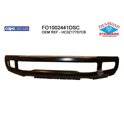 Bumper Face Bar Front w/Fog Lamps w/Fender Flares Argent CAPA for Ford F-250 Super Duty F-350 Super Duty F-450 Super Duty F-550 Super Duty