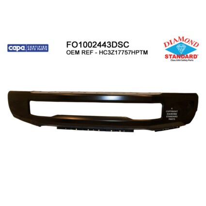 Bumper Face Bar Front w/o Fog Lamps w/Fender Flares CAPA for Ford F-250 Super Duty F-350 Super Duty F-450 Super Duty