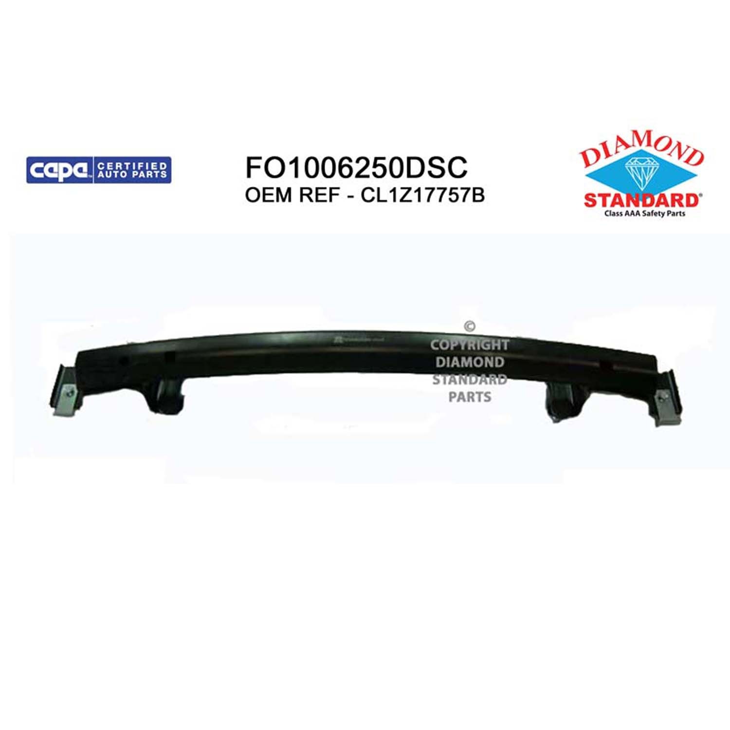 Bumper Cover Reinforcement Front CAPA for Ford Expedition Lincoln Navigator