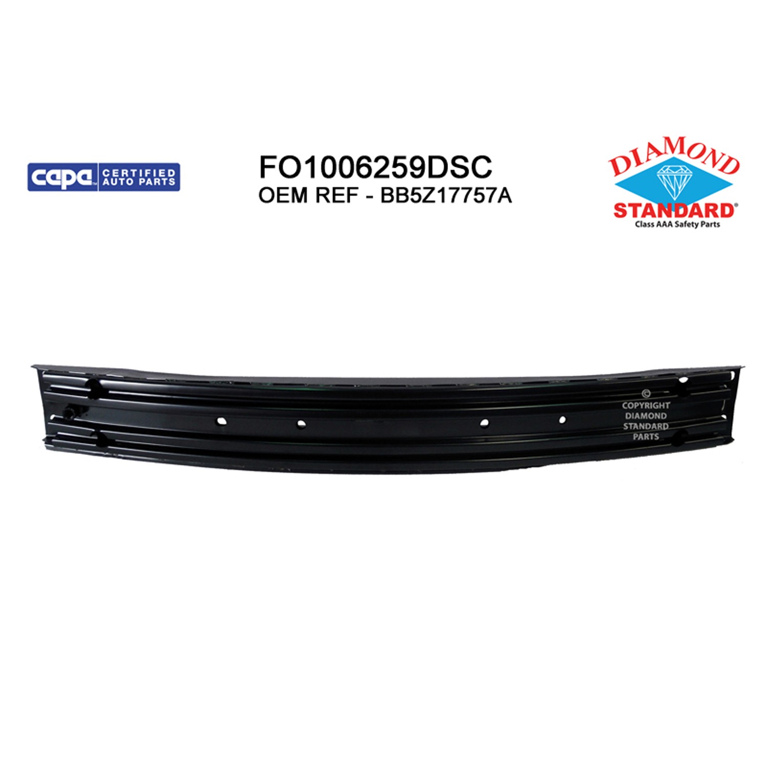 Bumper Cover Reinforcement Front CAPA for Ford Explorer 2011–2015