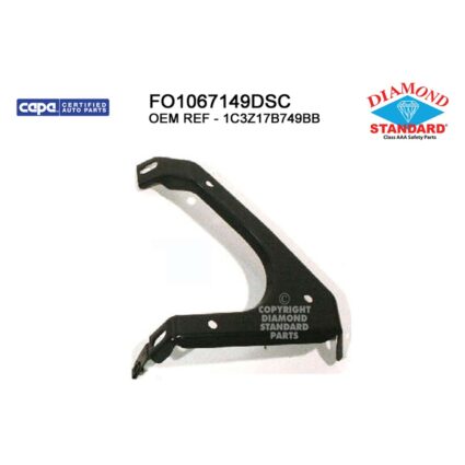 Bumper Bracket Front Right w/Platinum Package From 9/10/01 CAPA for Ford F-250 Super Duty F-350 Super Duty