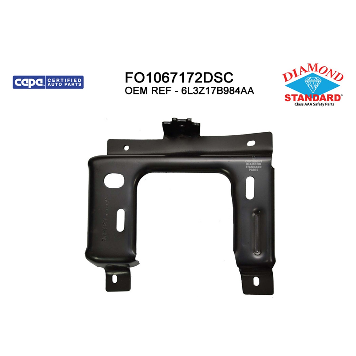 Bumper Bracket Front Right From 8-9-05 Mounting Plate CAPA for Ford F-150 Lincoln Mark LT