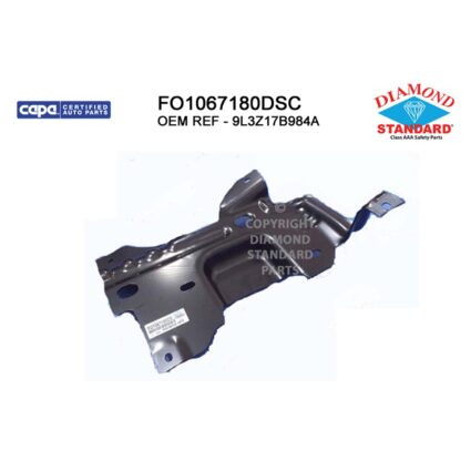 Bumper Bracket Front Right Bumper Mounting Plate CAPA for Ford F-150 2009–2014