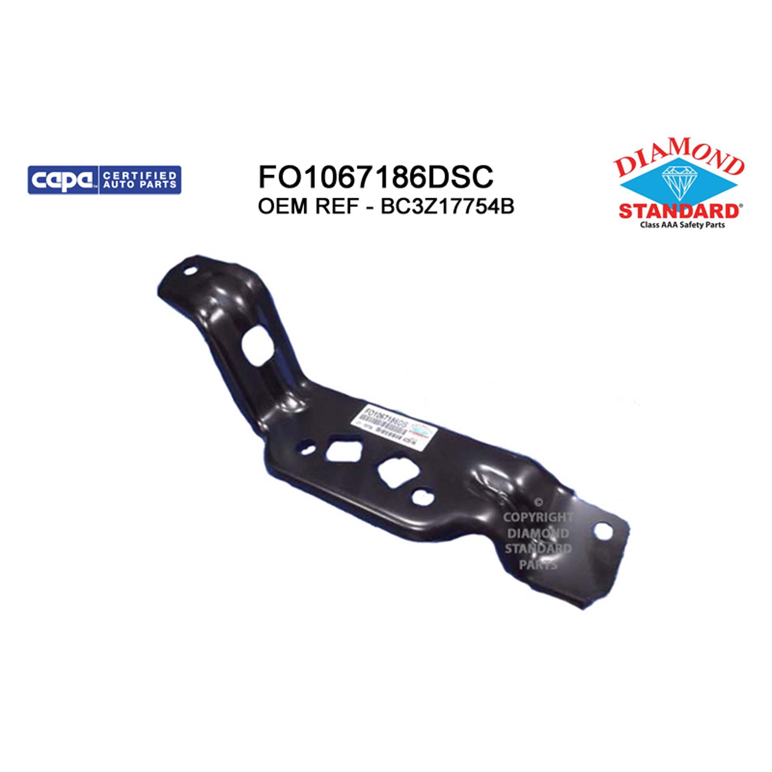 Bumper Bracket Front Right Outer CAPA for Ford F-250 Super Duty F-350 Super Duty