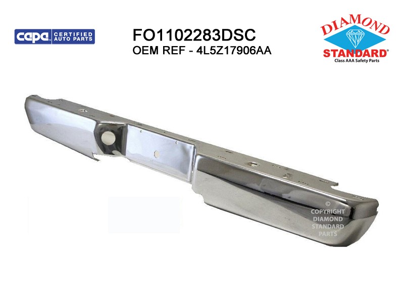 Bumper Face Bar Rear Chrome CAPA for Ford Ranger 1993–2011