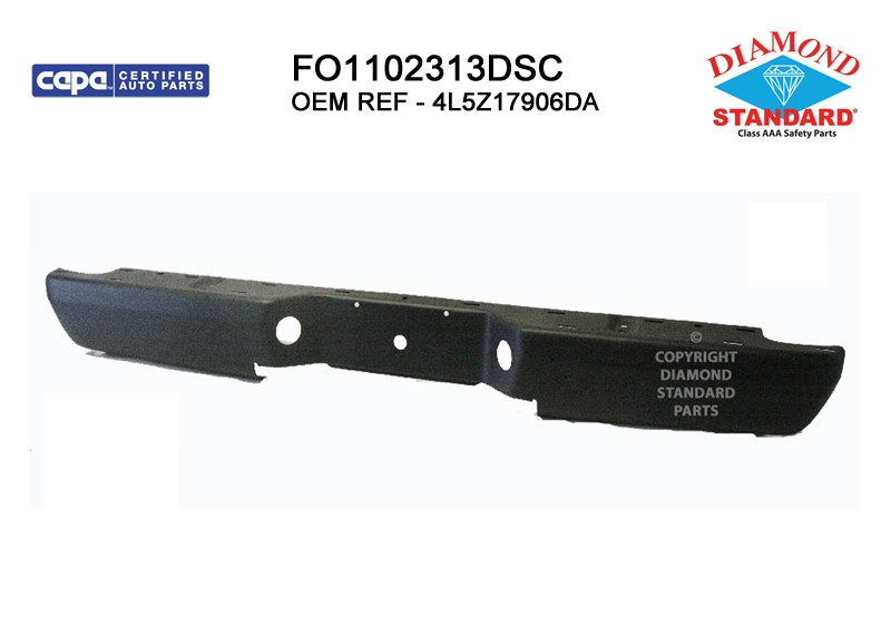 Bumper Face Bar Rear Primed CAPA for Ford Ranger 1993–2011