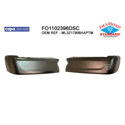 Bumper Face Bar Rear w/o Rear Parking Aid CAPA for Ford F-150 2021–2024