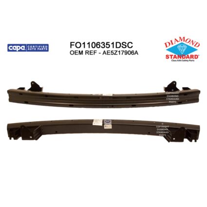 Bumper Cover Reinforcement Rear CAPA for Ford Fusion Lincoln MKZ Mercury Milan