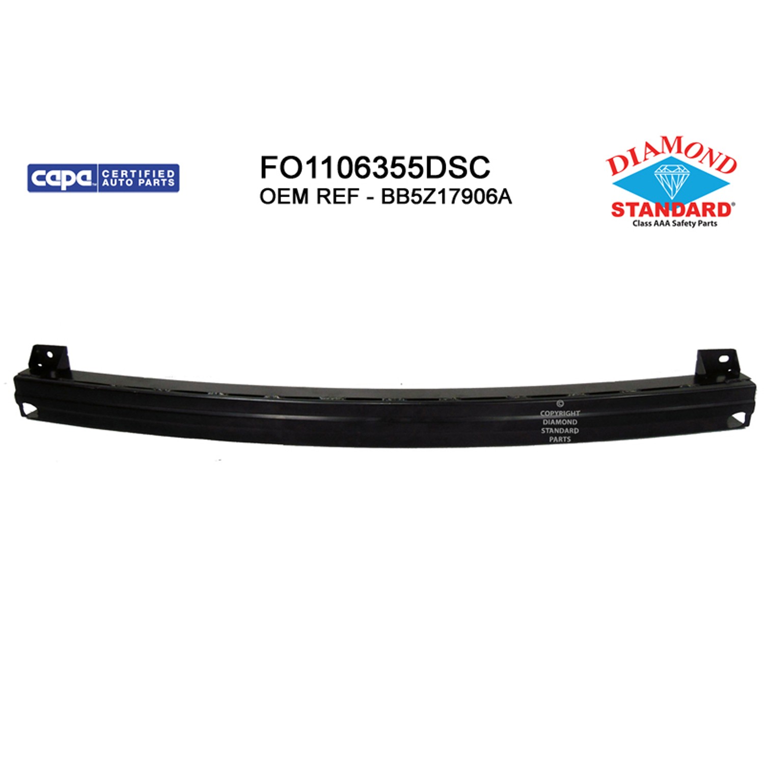 Bumper Cover Reinforcement Rear w/o Towing Pkg UHSS CAPA for Ford Explorer 2011–2019