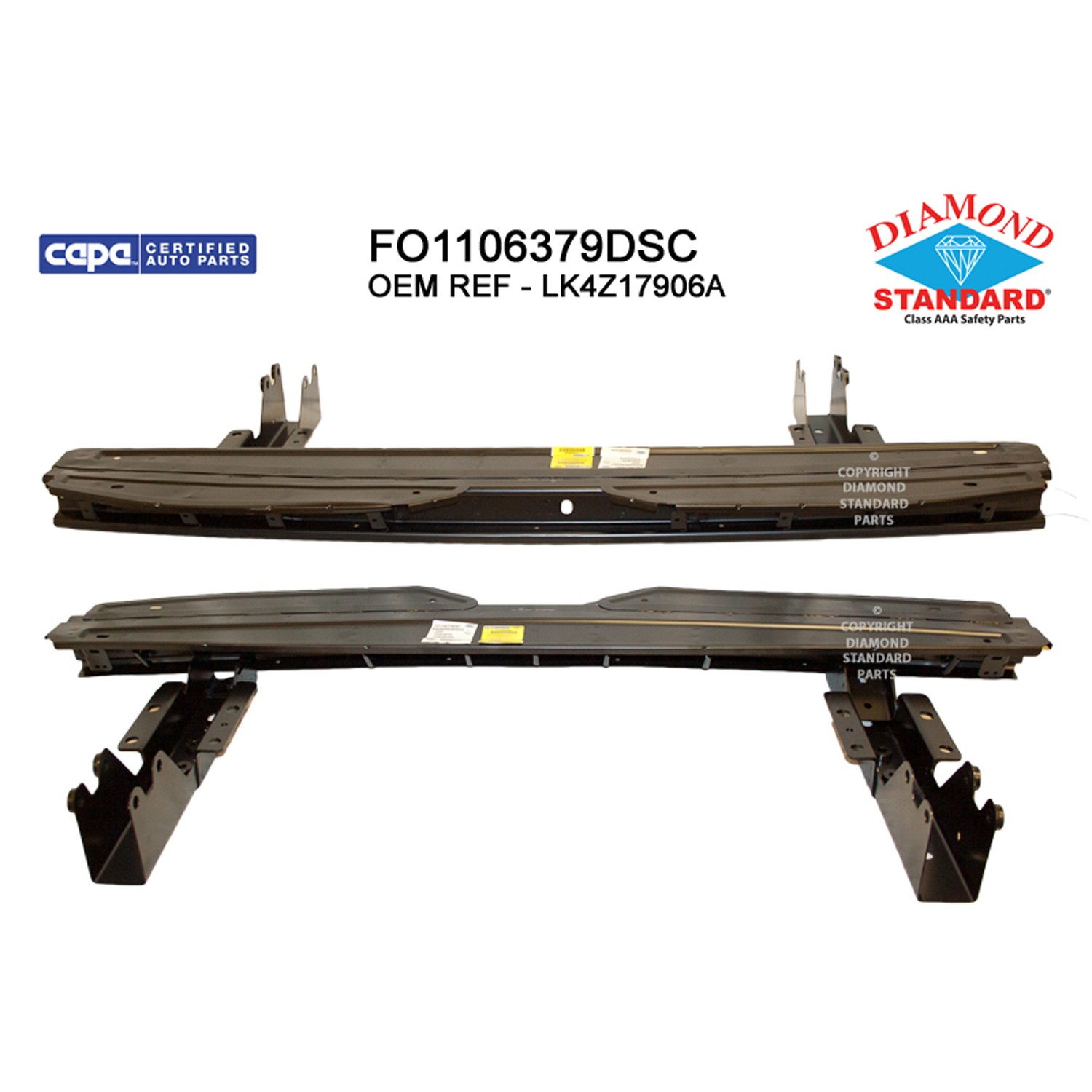 Bumper Cover Reinforcement Rear Low Roof CAPA for Ford Transit-150 2015–2019