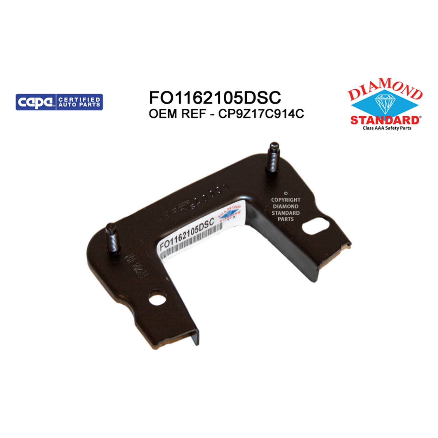 Bumper Support Rear Lower Mounting Bracket Left or Right CAPA for Ford C-Max Focus