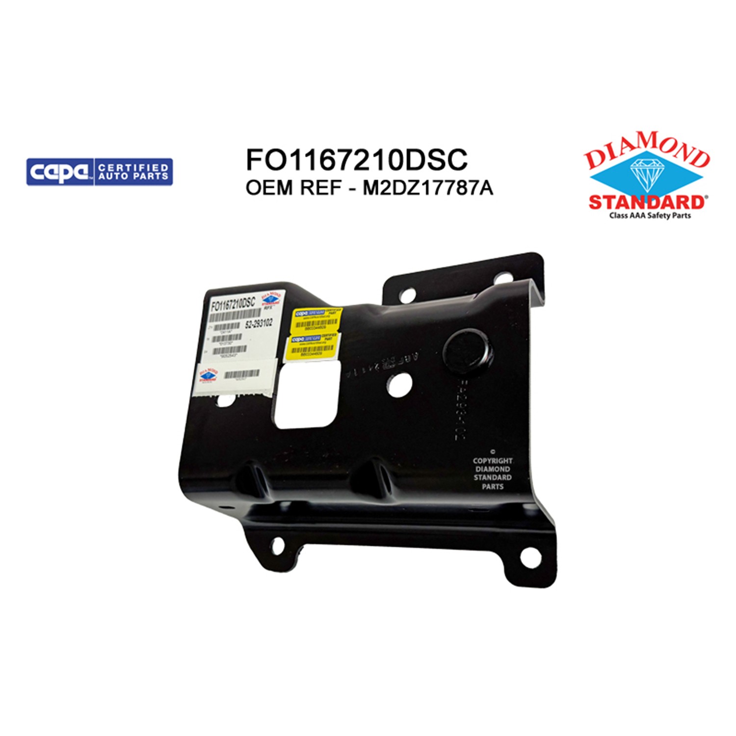 Bumper Bracket Rear Right Steel Bumper CAPA for Ford Bronco 2021–2024