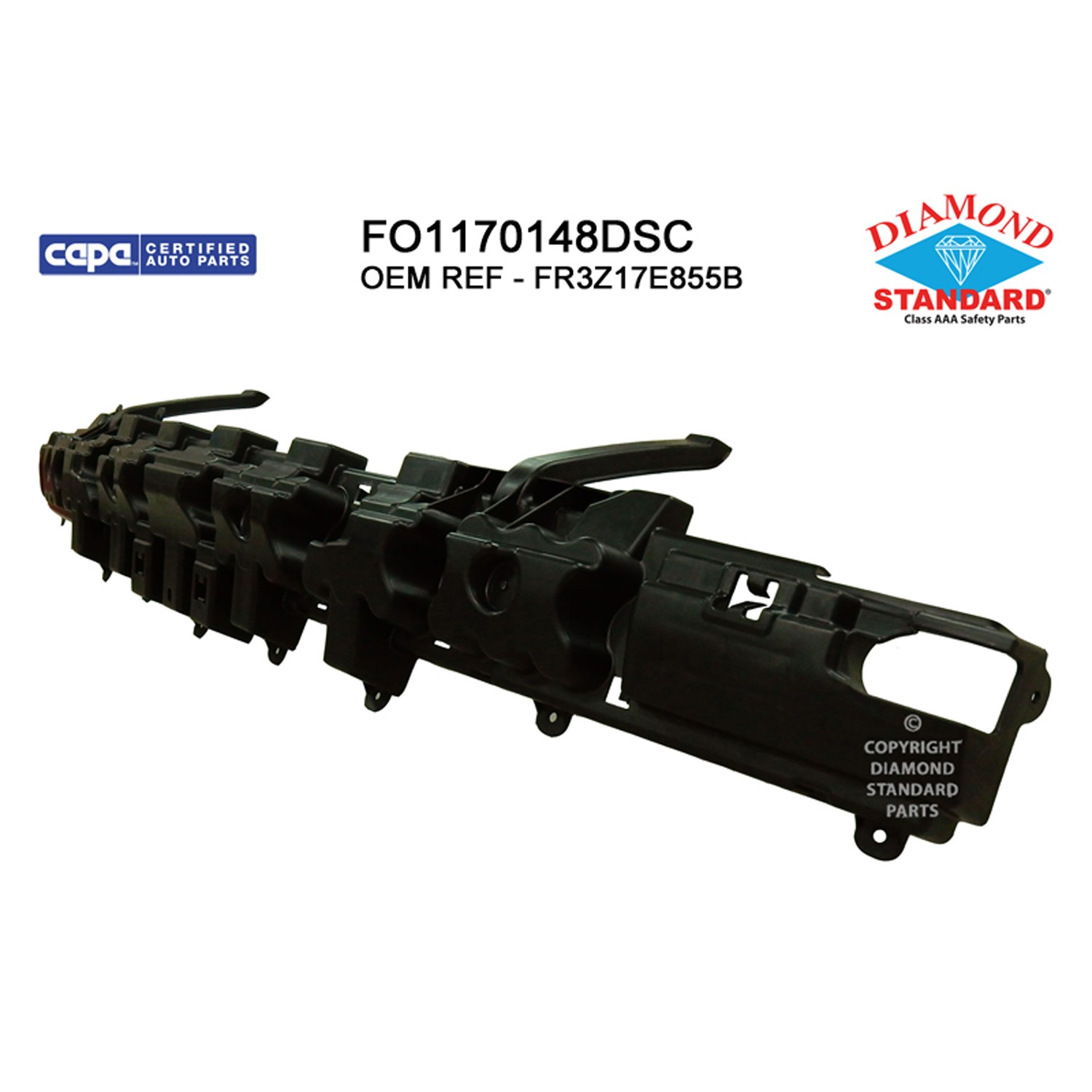 Bumper Impact Absorber Rear CAPA for Ford Mustang 2015–2017