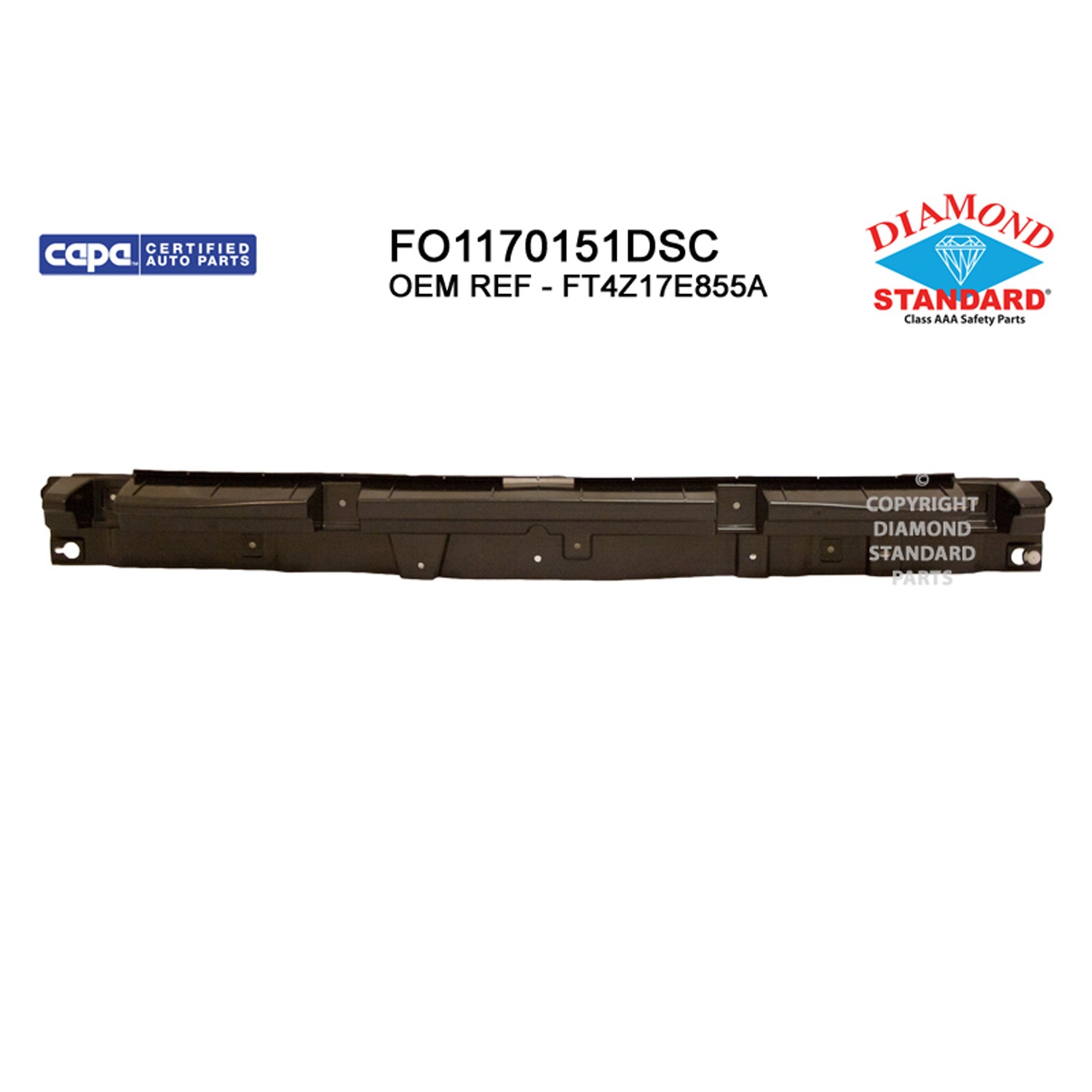 Bumper Impact Absorber Rear CAPA for Ford Edge 2015–2018