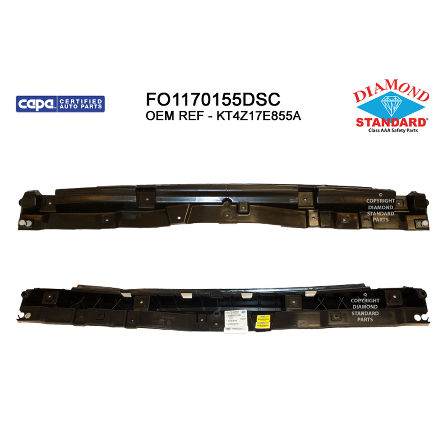 Bumper Impact Absorber Rear CAPA for Ford Edge 2019–2024