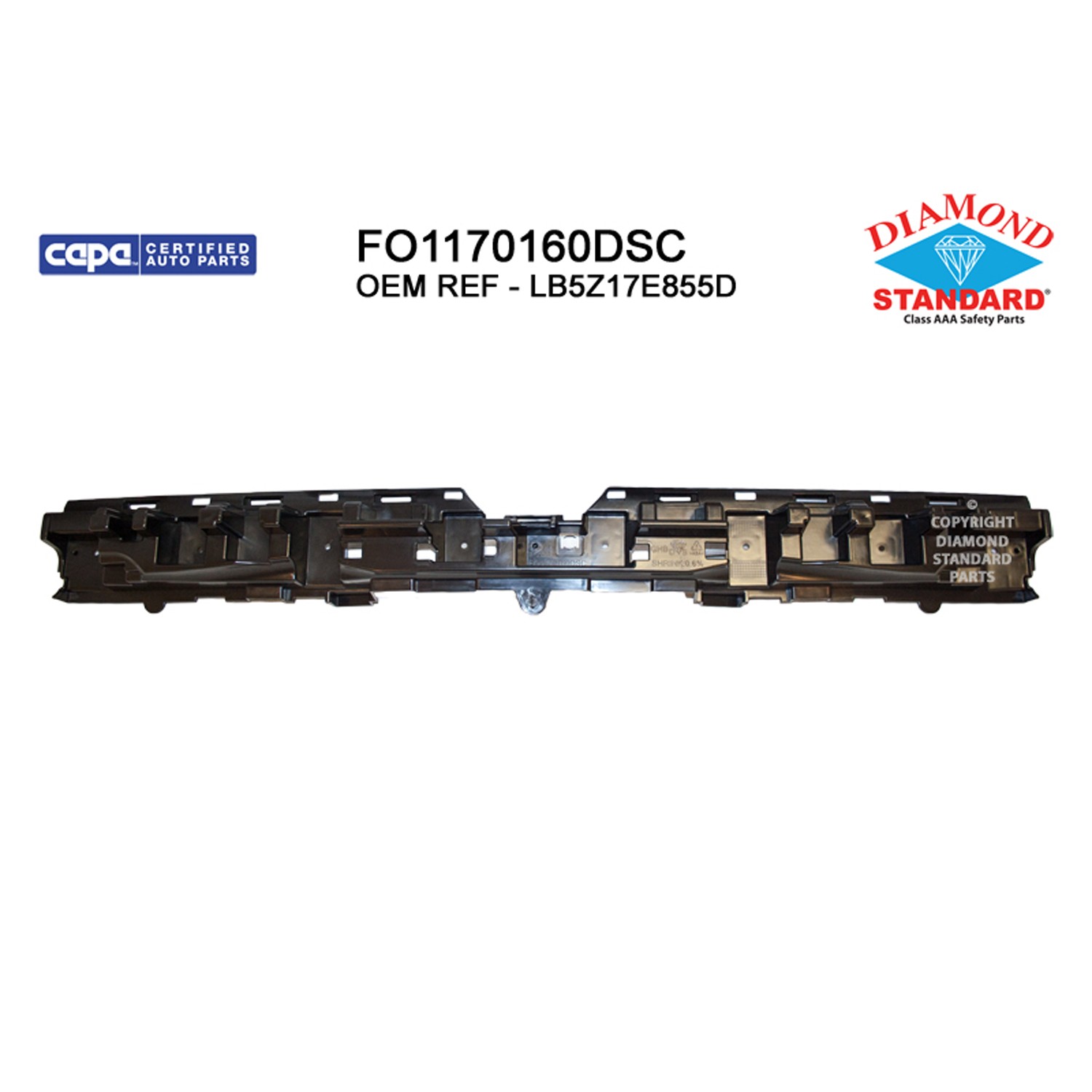 Bumper Impact Absorber Rear Upper CAPA for Ford Explorer Police Interceptor Utility