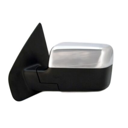 Door Mirror Assembly Left Power Heated w/Signal Lamp w/o Puddle Lamp w/Auto Dimmer Chrome for Ford F-150 2007–2008