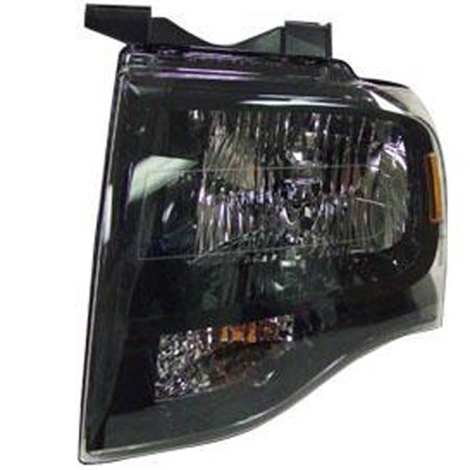 Headlight Assembly Composite Left w/Black-Out Black Housing CAPA for Ford Expedition 2007–2014