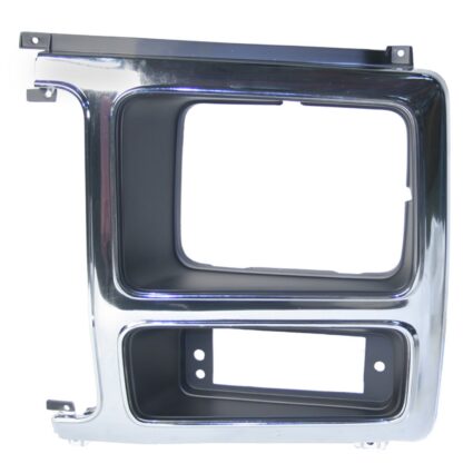 Headlight Door Left Argent & Chrome CAPA for Ford F-150 1980–1986