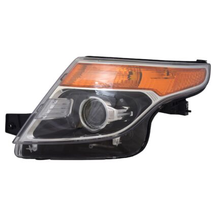 Headlight Lens Housing Left HID From 1-14-11 for Ford Explorer 2011–2015